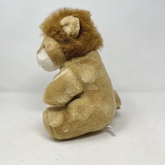 Lion Plush Stuffed Animal Logo Bear Plush 1985 Brown Toy  Sitting 9" - Picture 2 of 8
